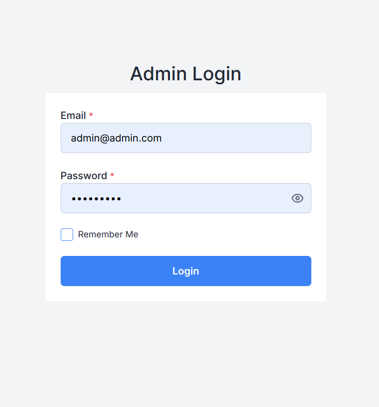 login screen
